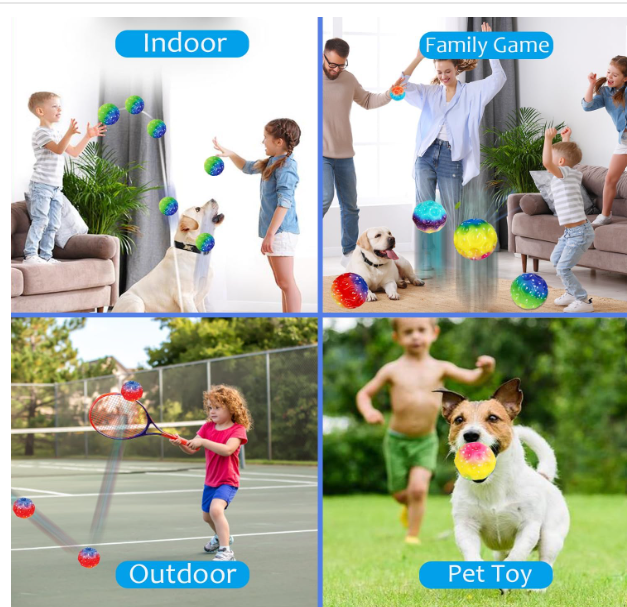 6 Pack MoonBounce Balls for Kids, Super High Bouncing Balls, Bouncy Ball, Jumping Galaxy Ball for Indoor Outdoor Play
