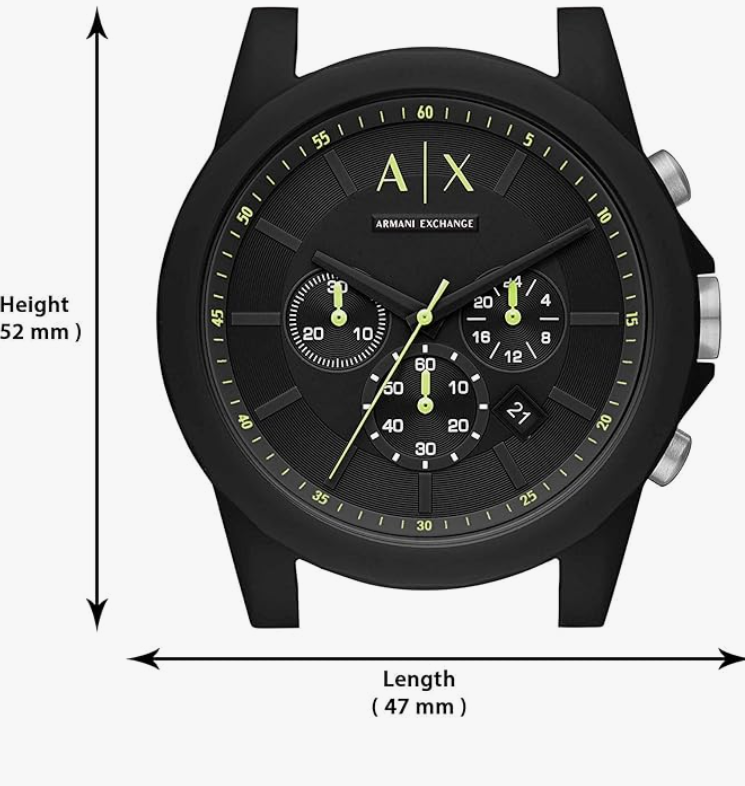 AX Armani Exchange Chronograph Watch for Men with Leather, Stainless Steel or Silicone Band